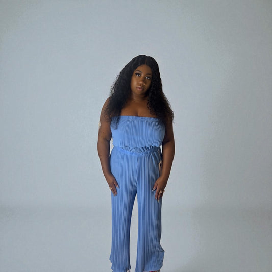 Sleeveless Pleated Jumpsuit