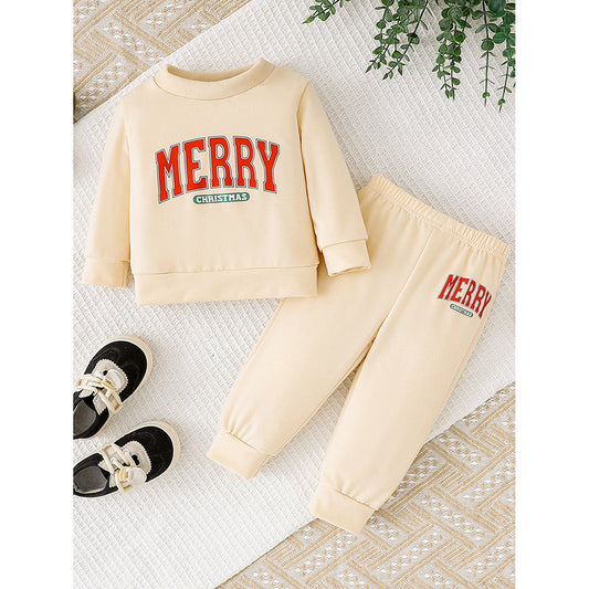 Baby 2Pcs Christmas Sweatshirt & Pants Set